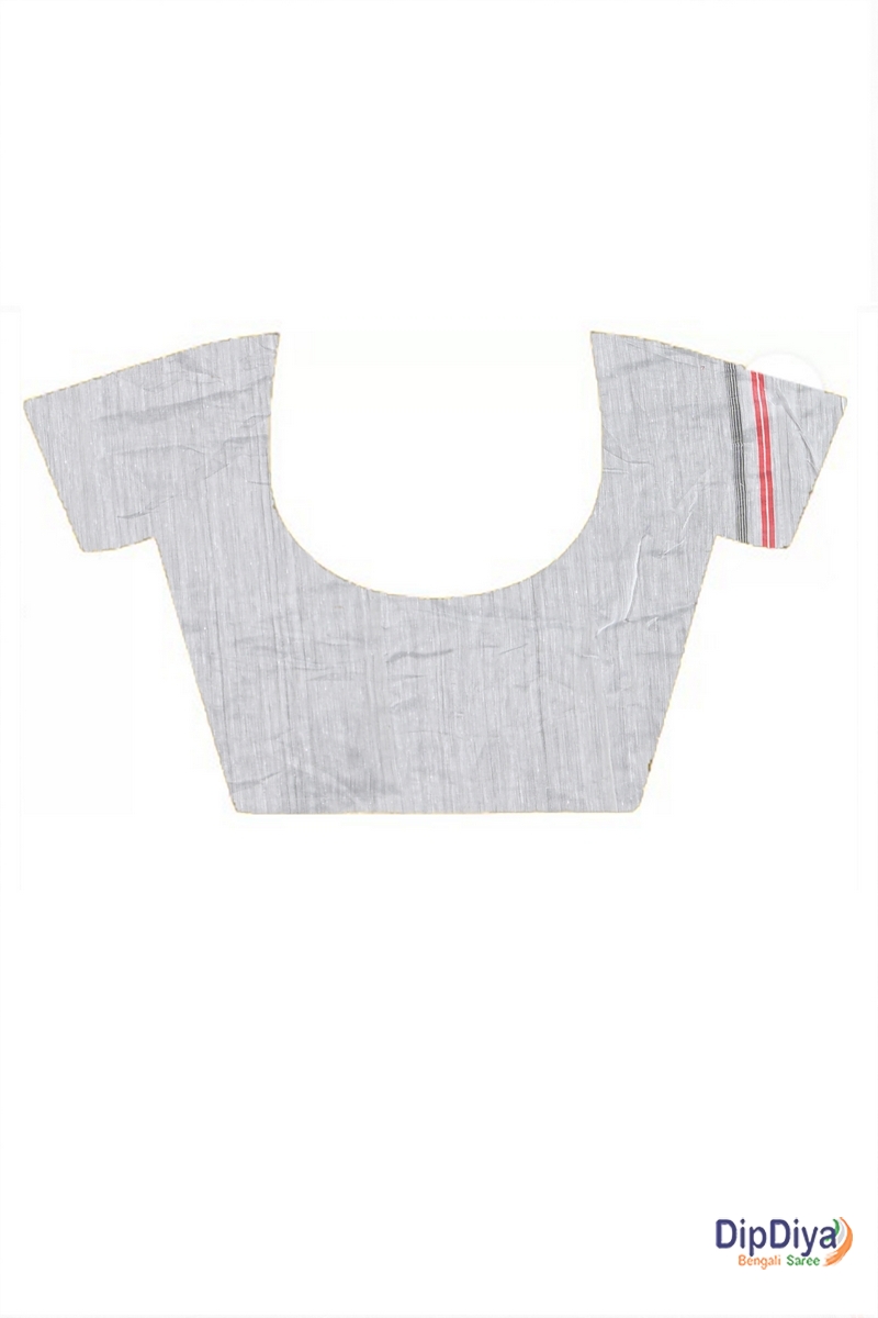 White Red Cotton Silk Parmix Hand Loom Saree (365)